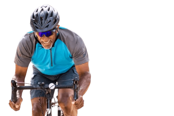 man cycling